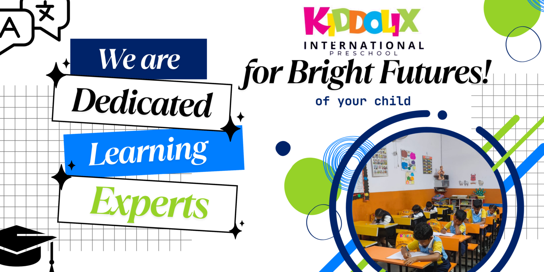 Blue Green and Black Bold Coaching Centre Banner